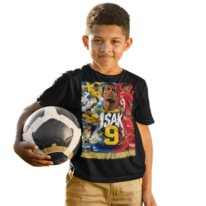 Alexander Isak T-shirt – Sverige & Liverpool – Svart – Barn & Vuxen