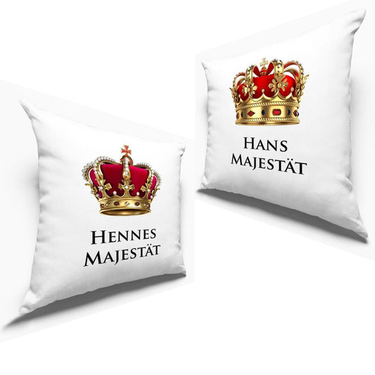 2st kuddfodral - Hennes & Hans majestät fodral - Highstreet.se