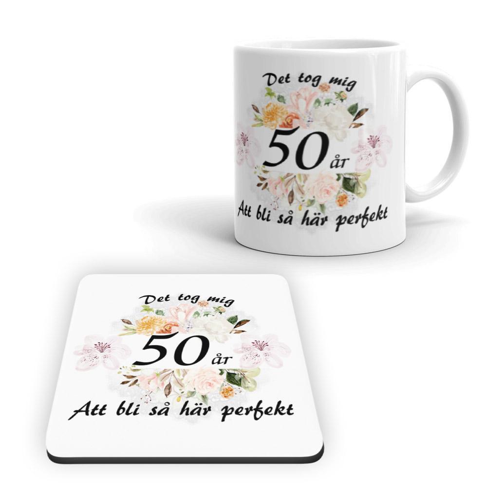 50år att bli perfekt mugg födelsepresent