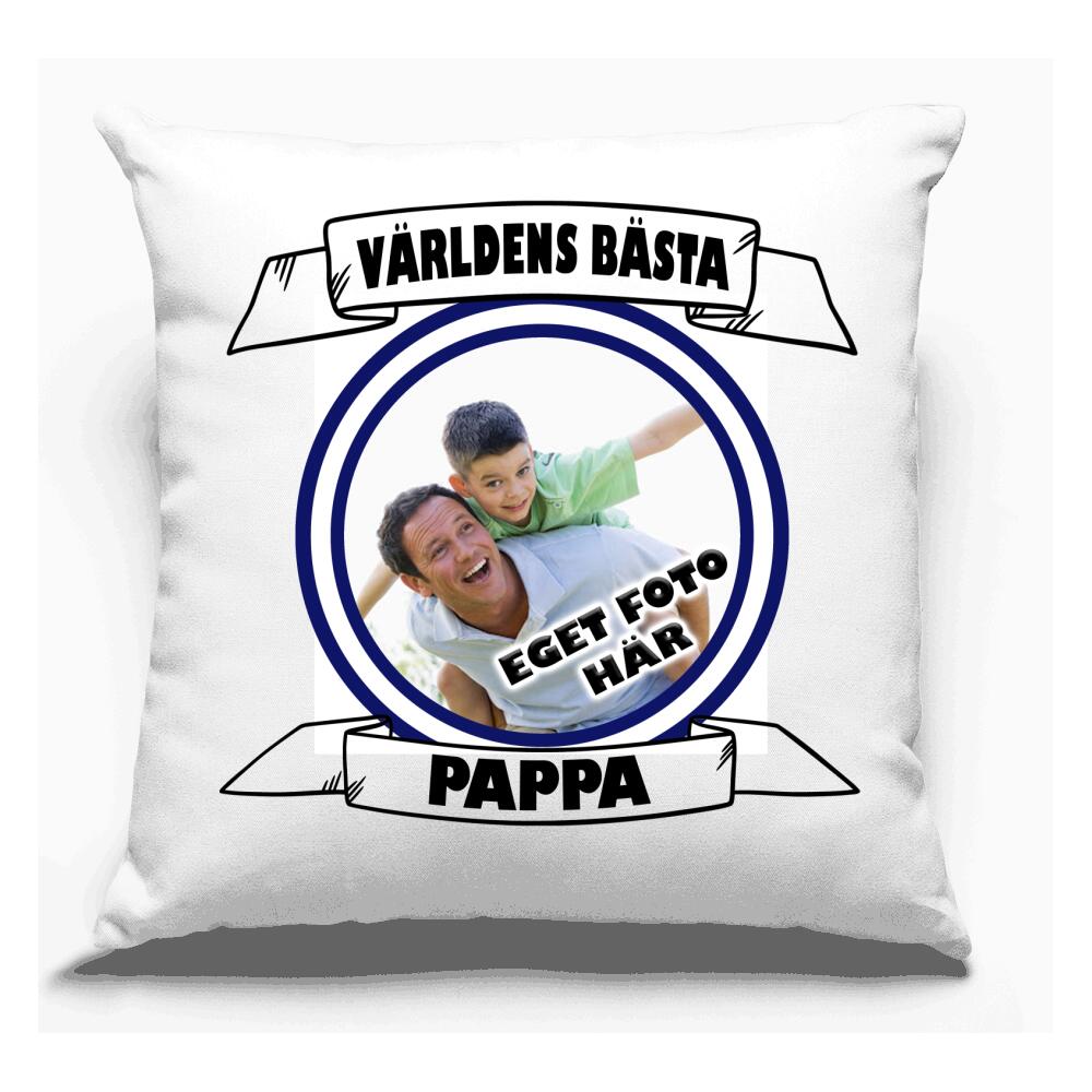 pappa kuddfodral med eget foto kustom personligt