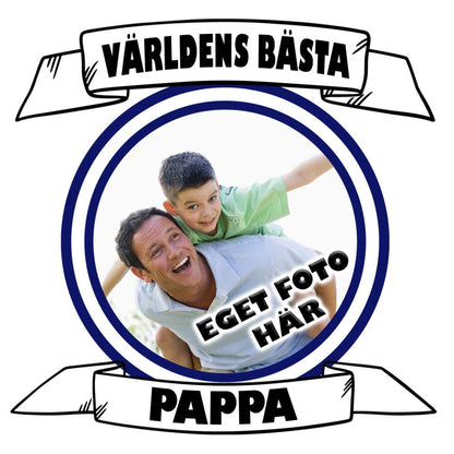 Pappa kuddfodral med eget foto design. Personlig present till din pappa