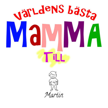 Personligt Världens bästa mamma kuddfodral med upp till 6 barn hund katt namn