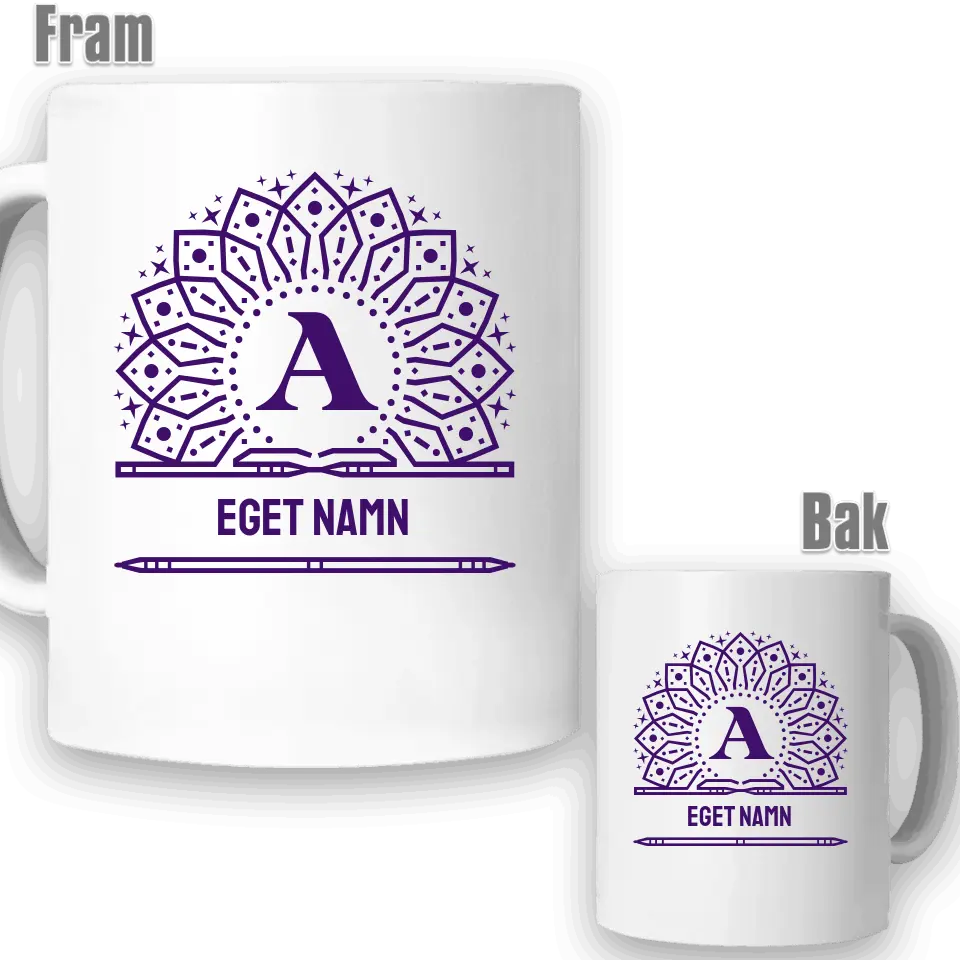Monogram mugg med eget namn