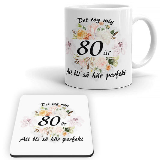 80år att bli perfekt mugg födelsepresent