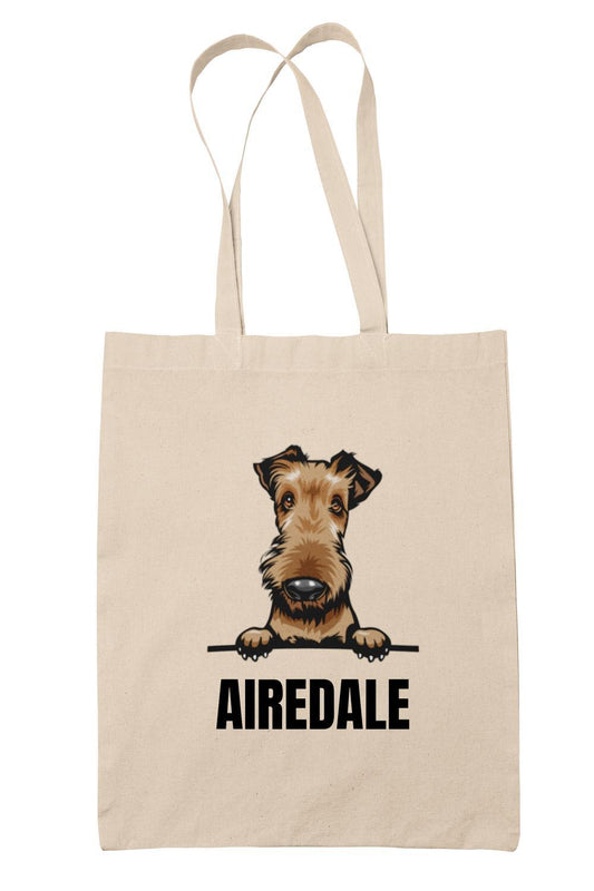 Airedale tygkasse hund shopping väska Tote bag