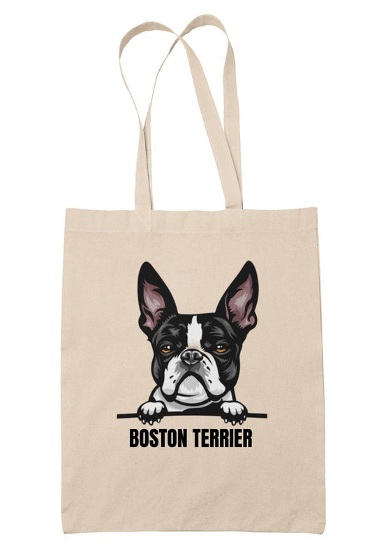 Boston Terrier tygkasse hund shopping väska Tote bag