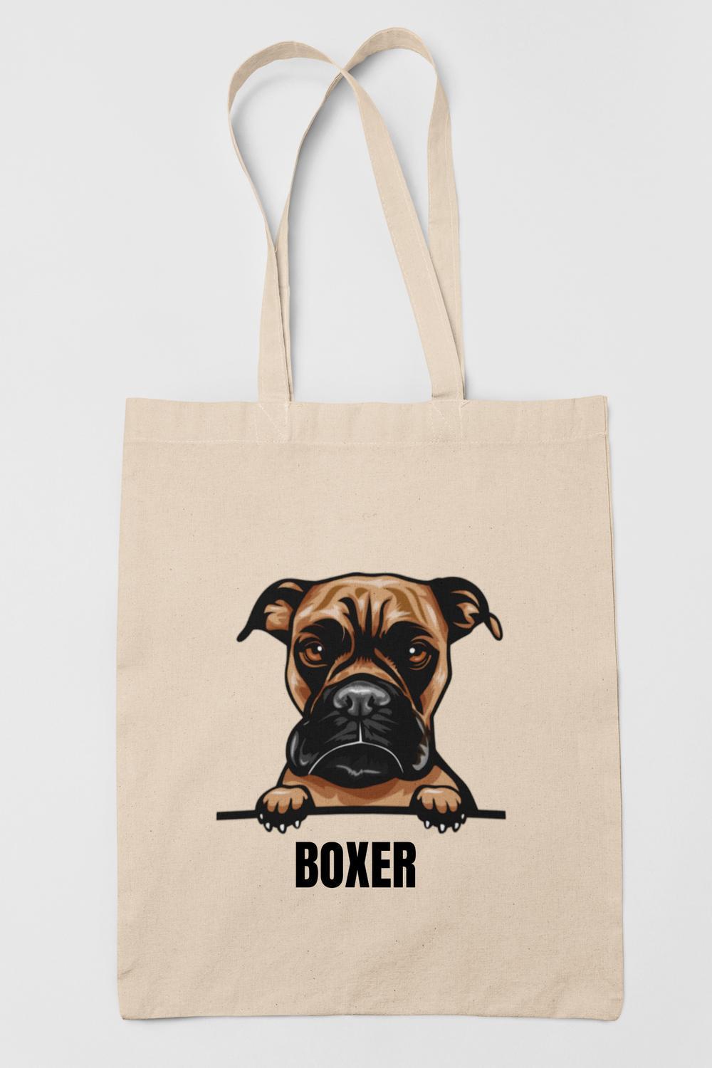 Boxer tygkasse hund shopping väska Tote bag