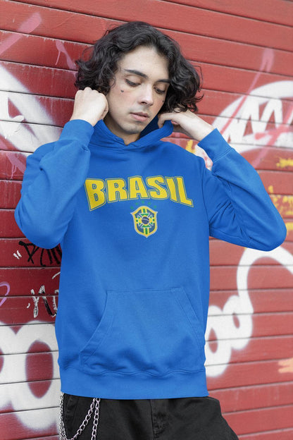 Brasil Hoodie blå - Huvtröja - Brasilien fotbollströja - Highstreet.se