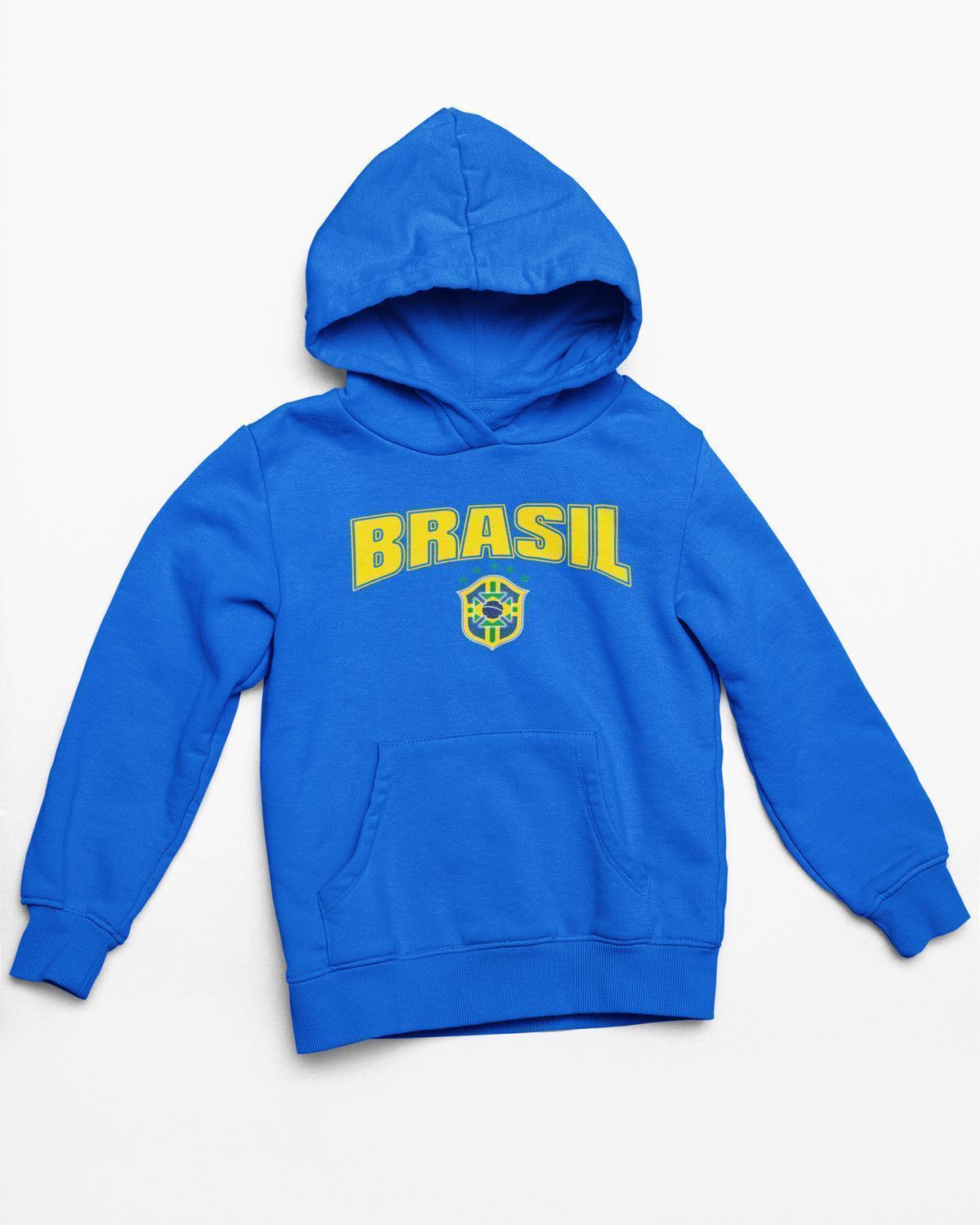 Brasil Hoodie blå - Huvtröja - Brasilien fotbollströja - Highstreet.se