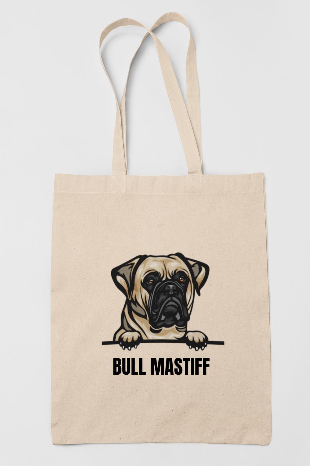 Bull Mastiff tygkasse hund shopping väska Tote bag
