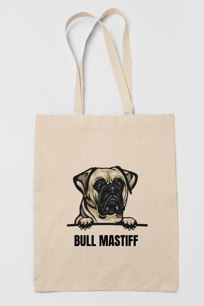 Bull Mastiff tygkasse hund shopping väska Tote bag