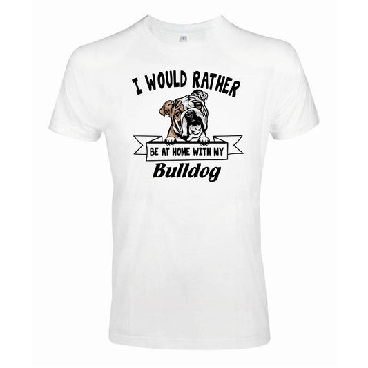 Bulldog Kikande hund t-shirt - Rather be with... - Highstreet.se