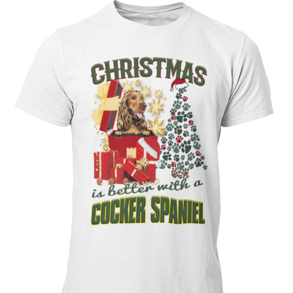 Cocker Spaniel Jul  hund  t-shirt - Highstreet.se