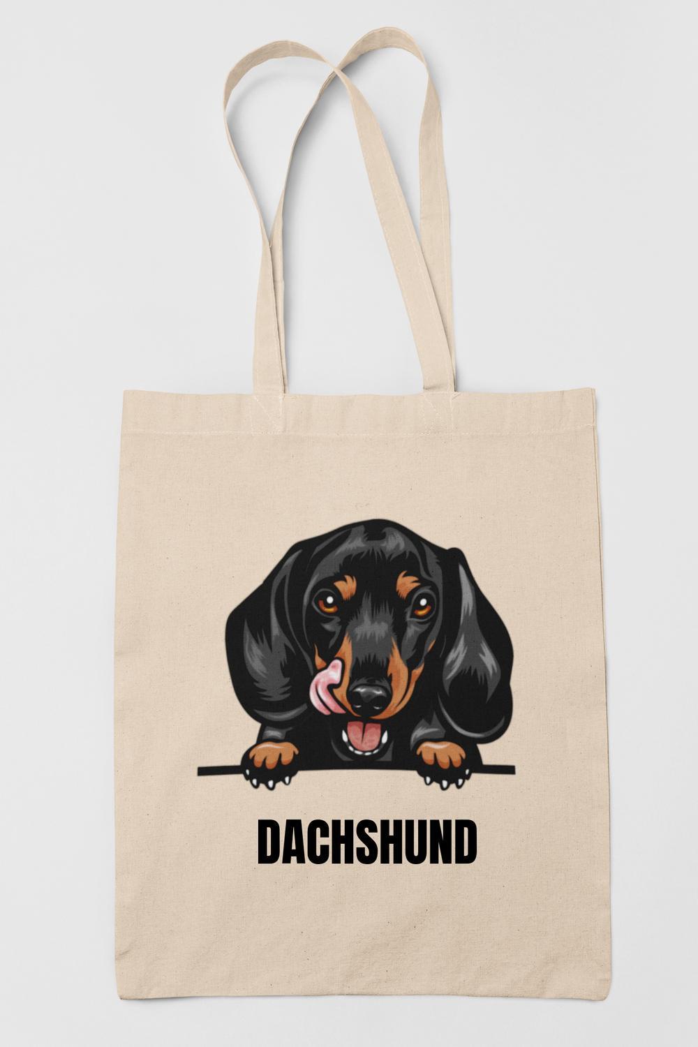 Dachshund Dax tygkasse hund shopping väska Tote bag