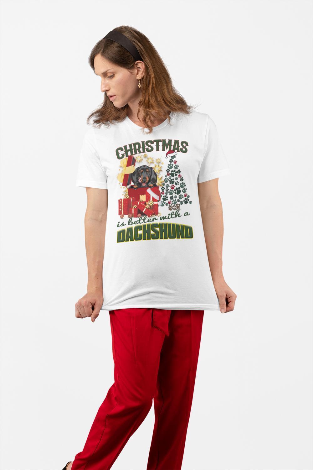 Dachshund t-shirt Jul hund t-shirt christmas jumpers stil tax - Highstreet.se