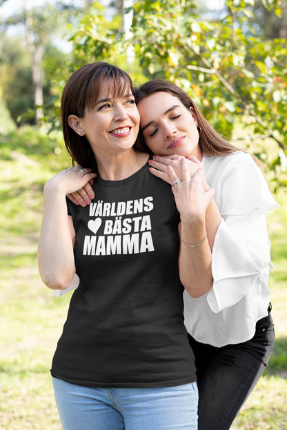 Dam T-shirt  - Världens bästa Mamma heart tröja - Highstreet.se