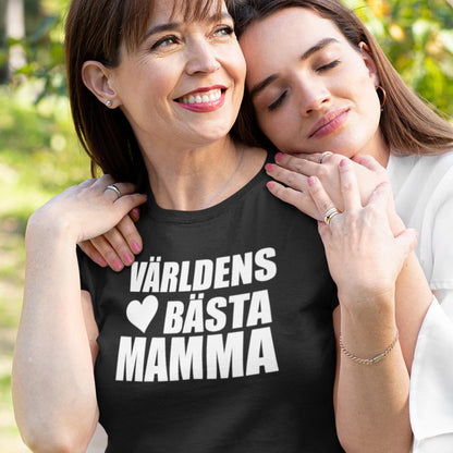 Dam T-shirt  - Världens bästa Mamma heart tröja - Highstreet.se