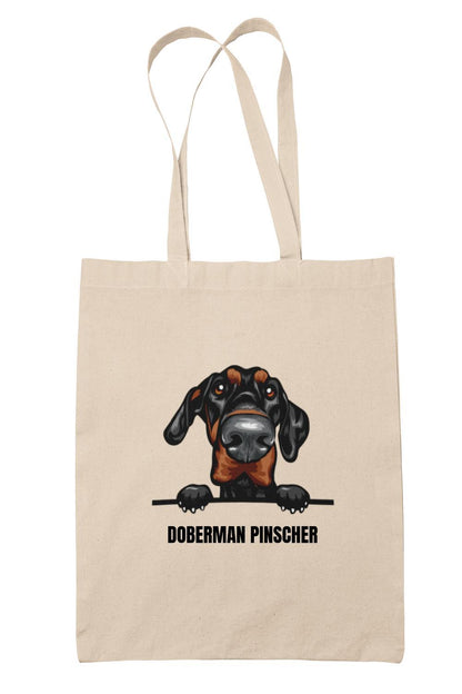 Doberman Pinscher tygkasse hund shopping väska Tote bag