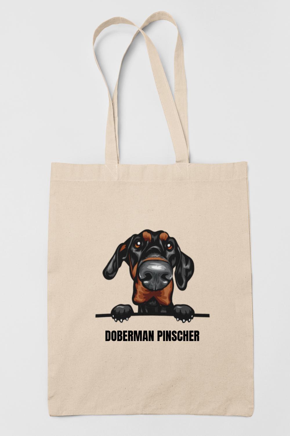 Doberman Pinscher tygkasse hund shopping väska Tote bag