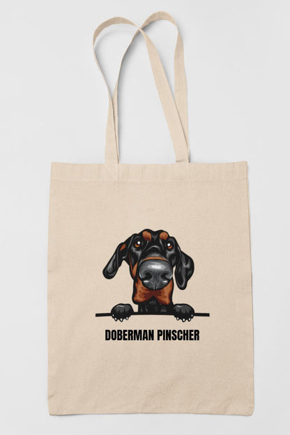 Doberman Pinscher tygkasse hund shopping väska Tote bag