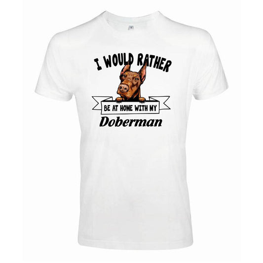 Doberman Kikande hund t-shirt - Rather be with... - Highstreet.se