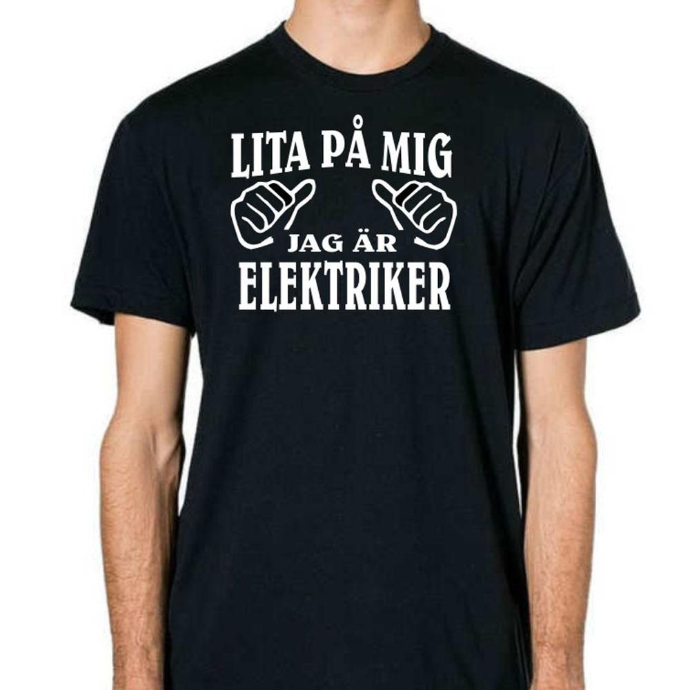 Elektriker T-shirt  - Lita på mig jag är Elekriker - Highstreet.se