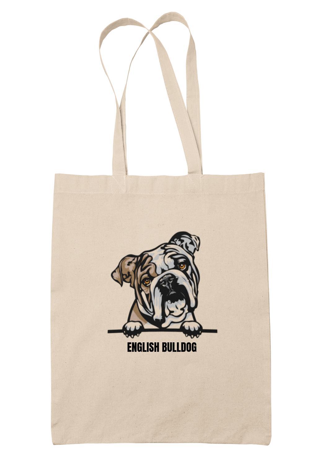 English Bulldog tygkasse hund shopping väska Tote bag