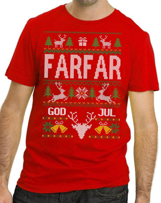 Farfar Jul T-shirt - Christmas jumper stil jultröja