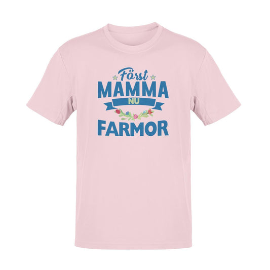 Farmor T-shirt med först mamma nu Farmor Rosa t-shirt - Highstreet.se