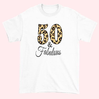 Födelse T-shirt  - Perfekt 50 år present - 50 & fabulous