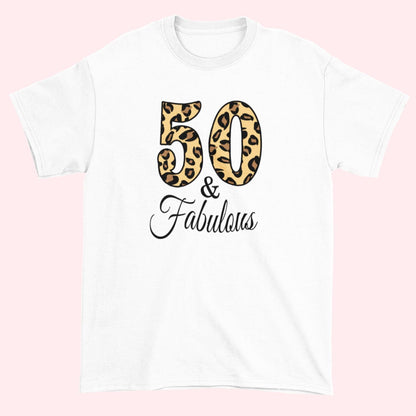 Födelse T-shirt  - Perfekt 50 år present - 50 & fabulous