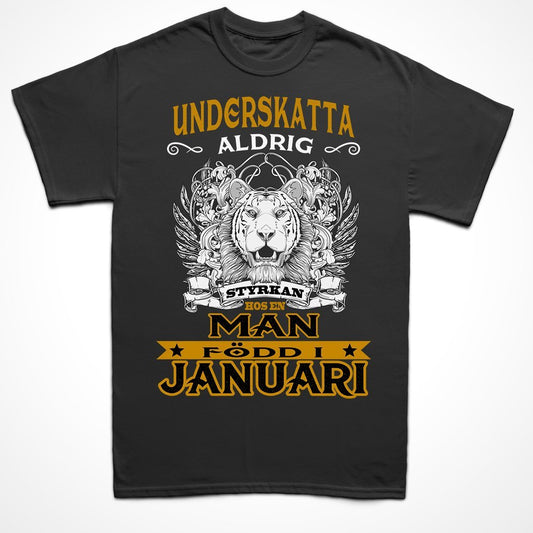 Födelsemånad T-shirt  - perfekt present - född i Januari - Highstreet.se