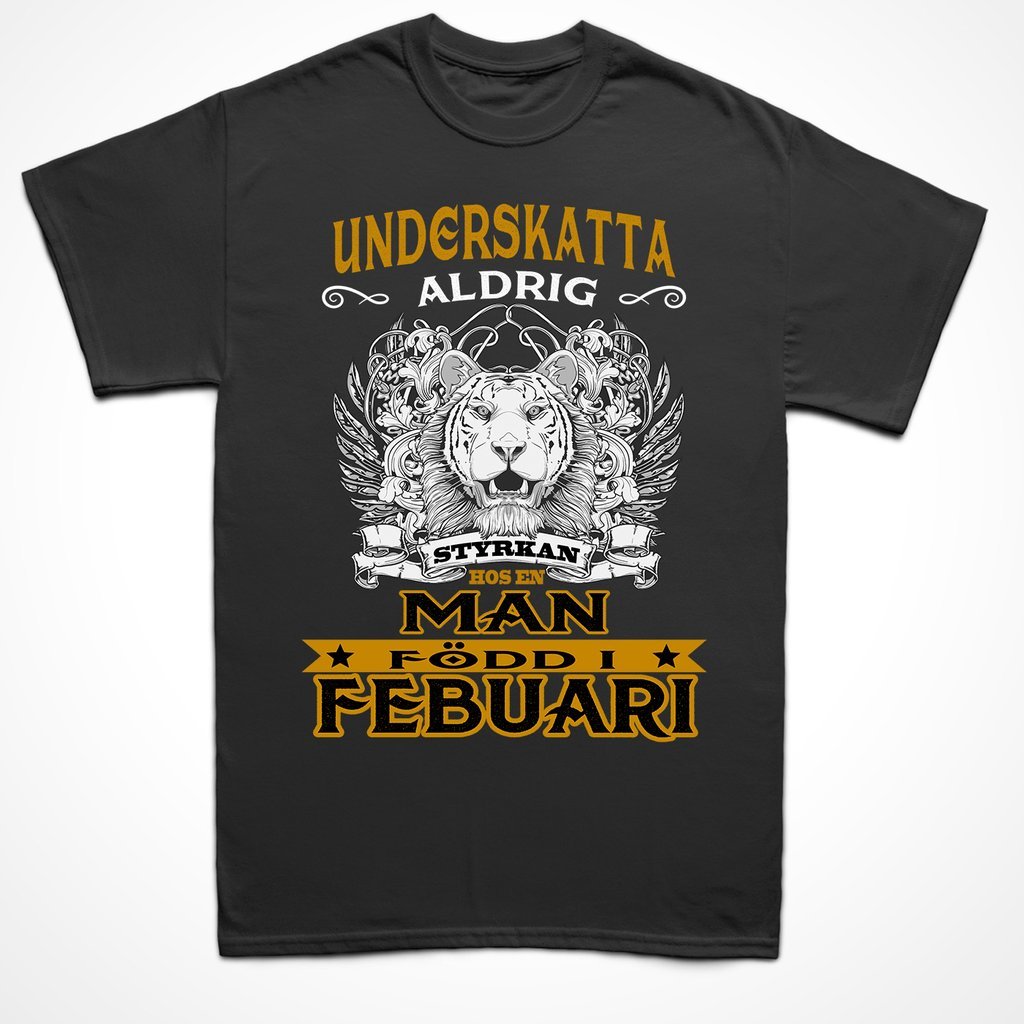 Födelsemånad T-shirt  - perfekt present - född i februari - Highstreet.se