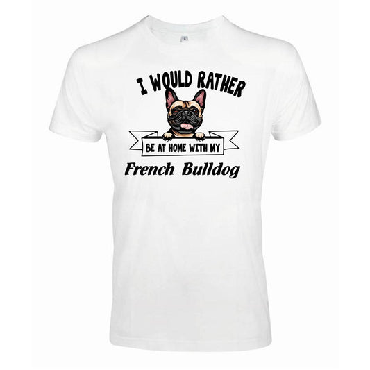 French Bulldog Kikande hund t-shirt - Rather be with... - Highstreet.se