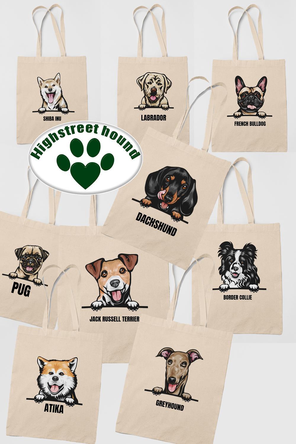 French Bulldog tygkasse hund shopping väska Tote bag