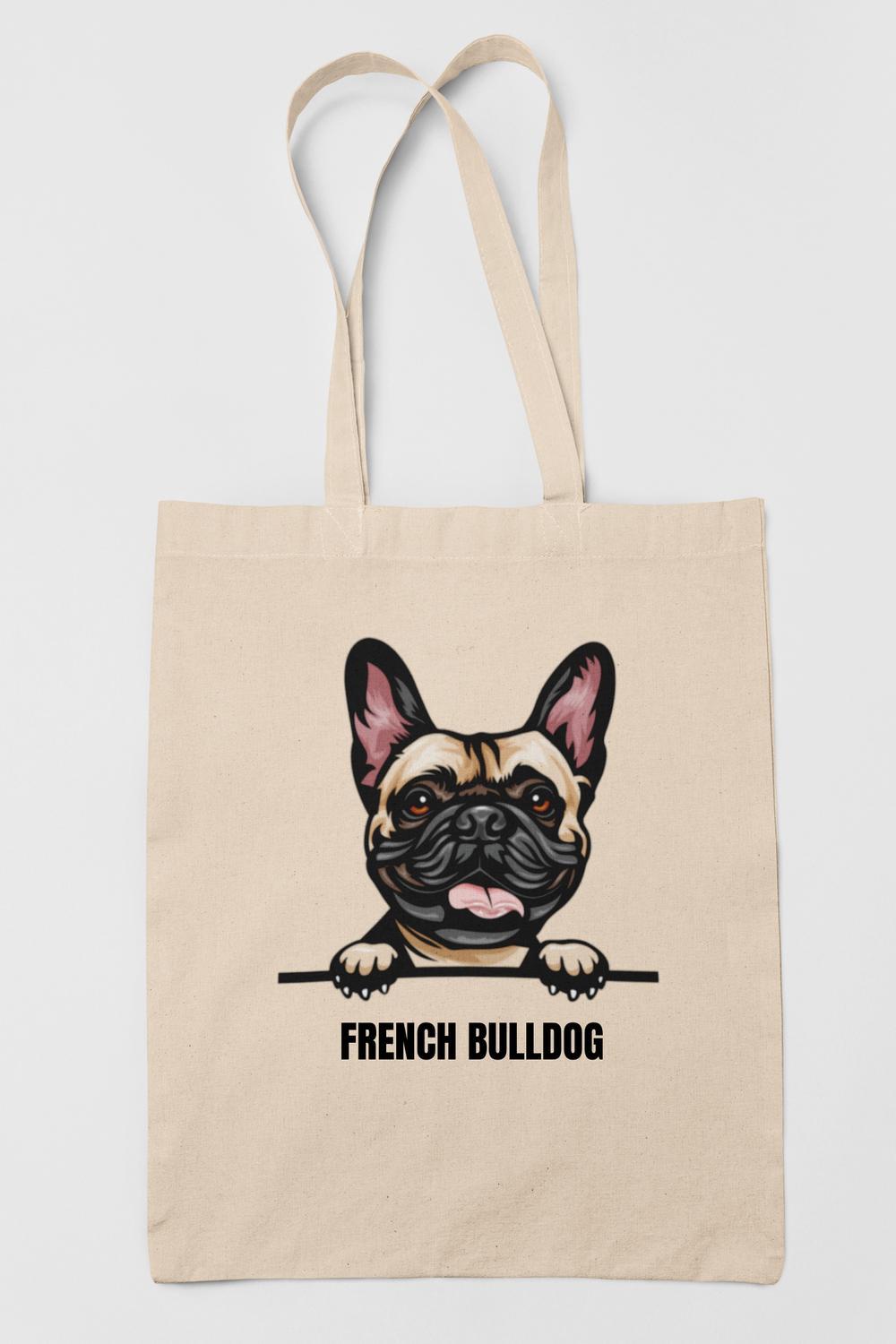 French Bulldog tygkasse hund shopping väska Tote bag