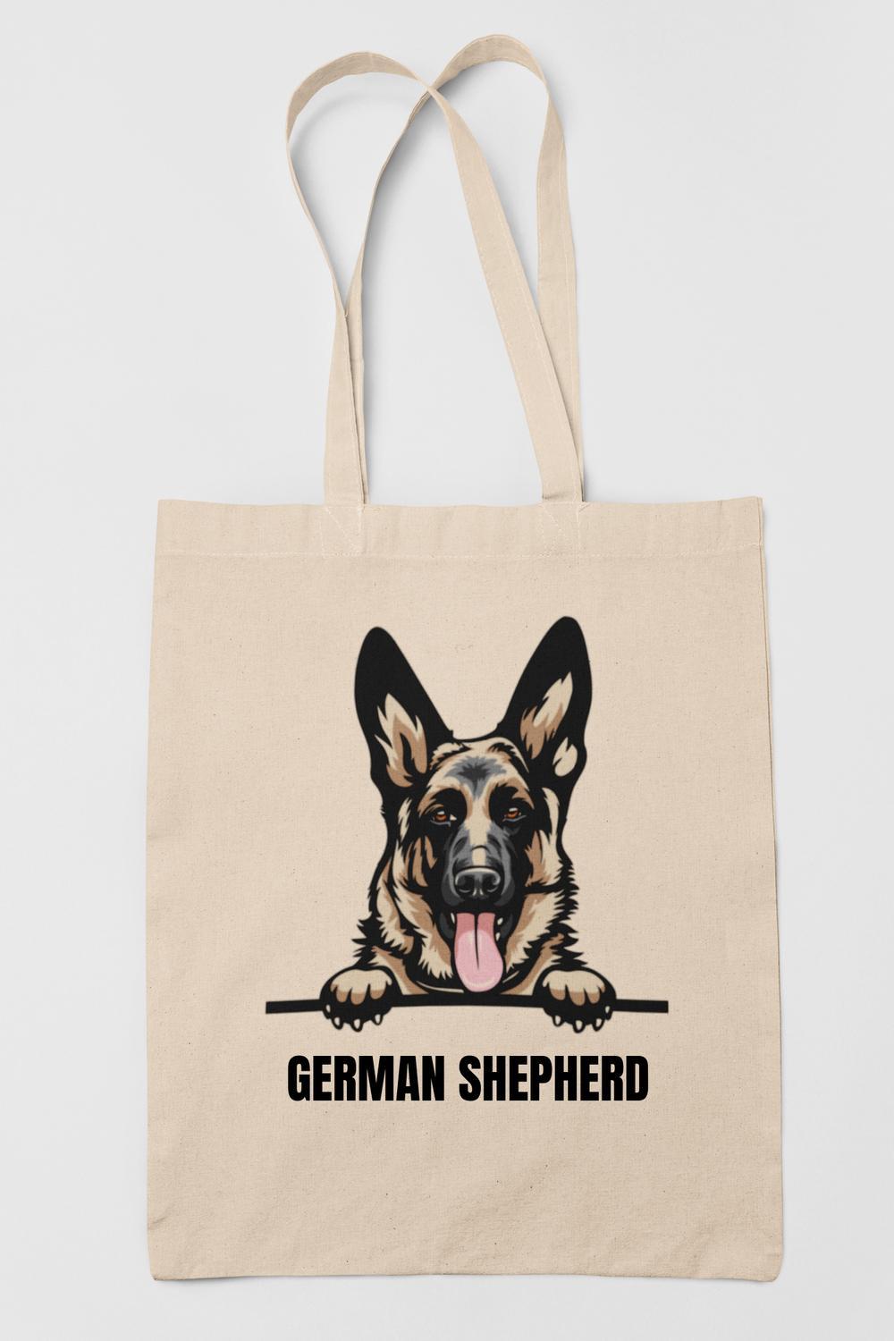German Shepherd tygkasse hund shopping väska Tote bag schäfer