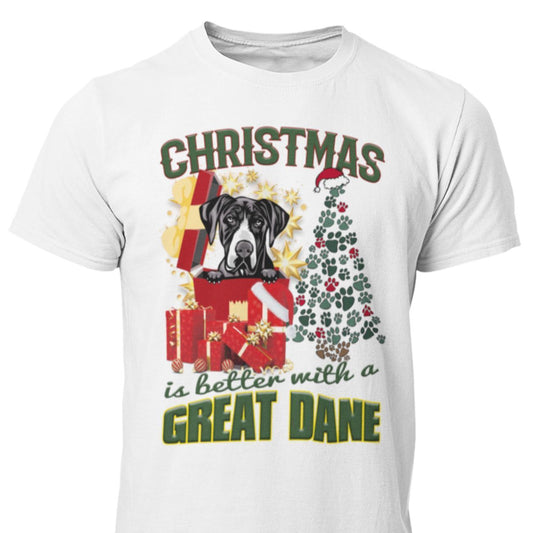 Great Dane dog t-shirt - Christmas is better with a ... - Highstreet.se