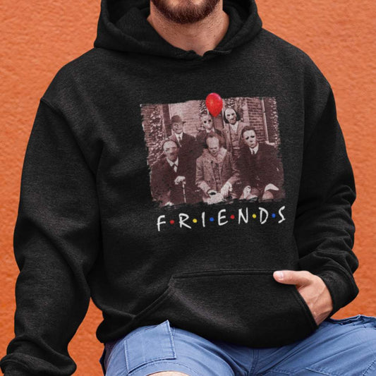 Halloween Huvtröja Pennywise, Jigsaw, Freddie & friends t-shirt - Highstreet.se