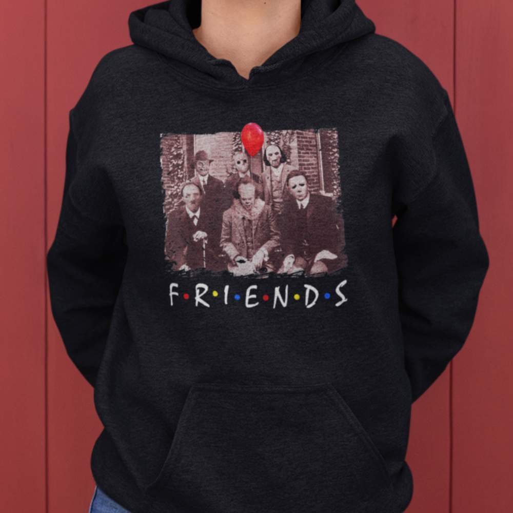 Halloween Huvtröja Pennywise, Jigsaw, Freddie & friends t-shirt - Highstreet.se
