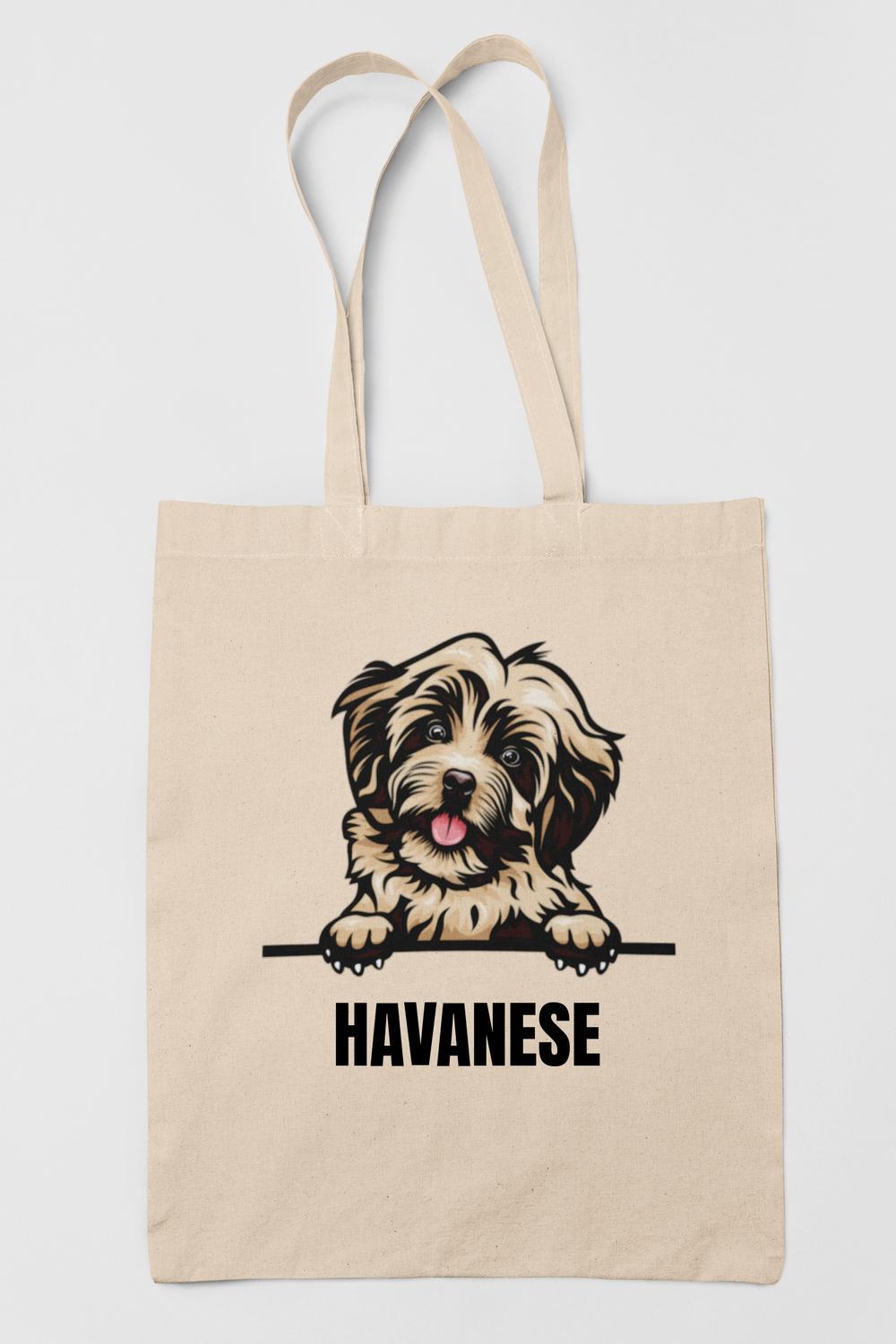 Havanese tygkasse hund shopping väska Tote bag