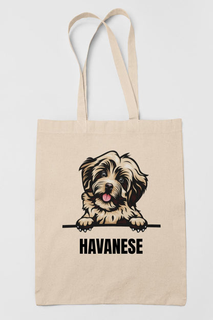 Havanese tygkasse hund shopping väska Tote bag
