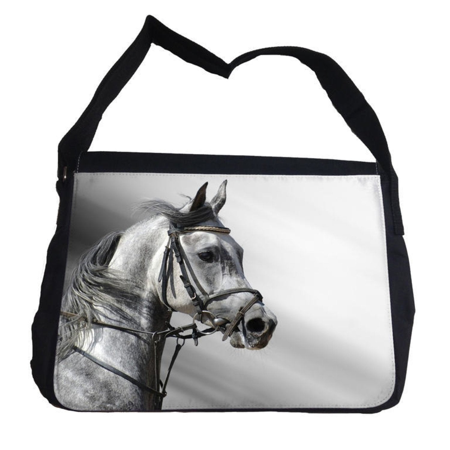 skolväska med häst tryck messenger bag