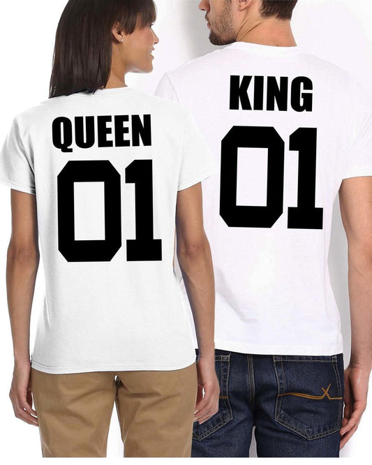 King t-shirt eller queen t-shirt 01 - Vit - Highstreet.se