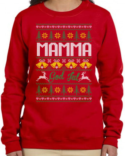 Mamma Jultröja - Christmas jumper stil röd sweatshirt
