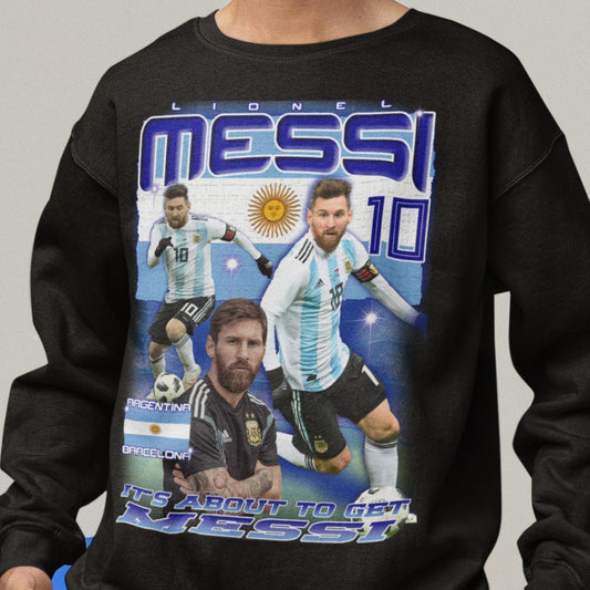 Messi Sweatshirt - Argentina spelare tröja svart - Highstreet.se