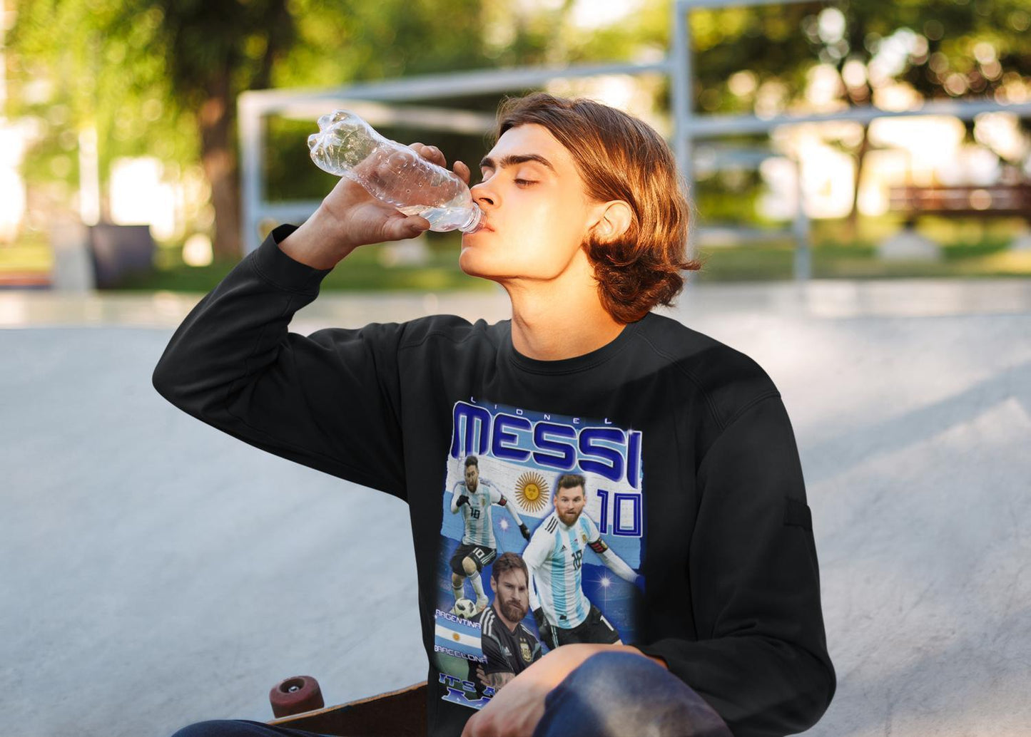 Messi Sweatshirt - Argentina spelare tröja svart - Highstreet.se