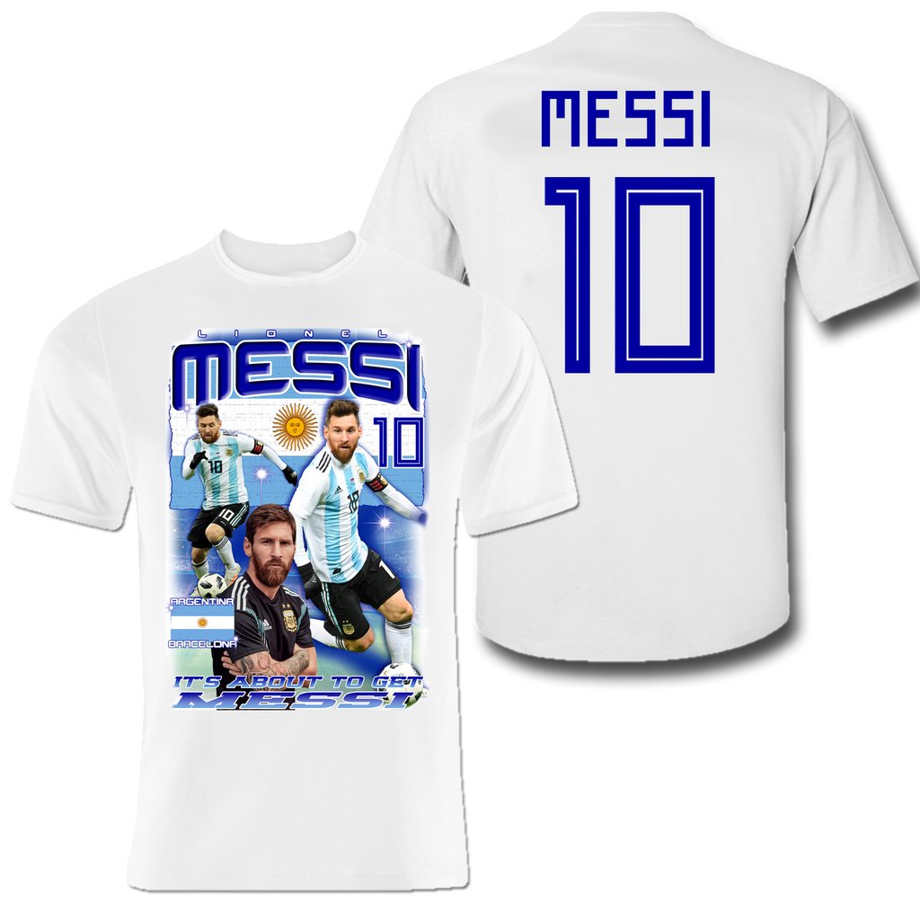 messi tröja med tryck fram & bak