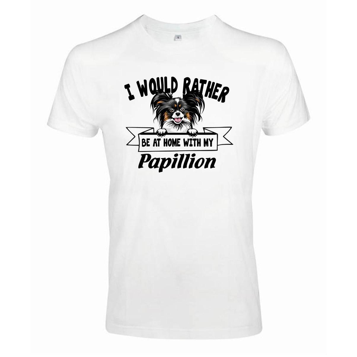 Papillion Kikande hund t-shirt - Rather be with... - Highstreet.se