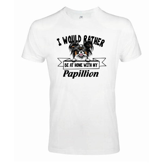 Papillion Kikande hund t-shirt - Rather be with... - Highstreet.se